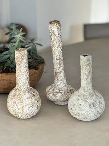 Paper Mache 3 Vase Set