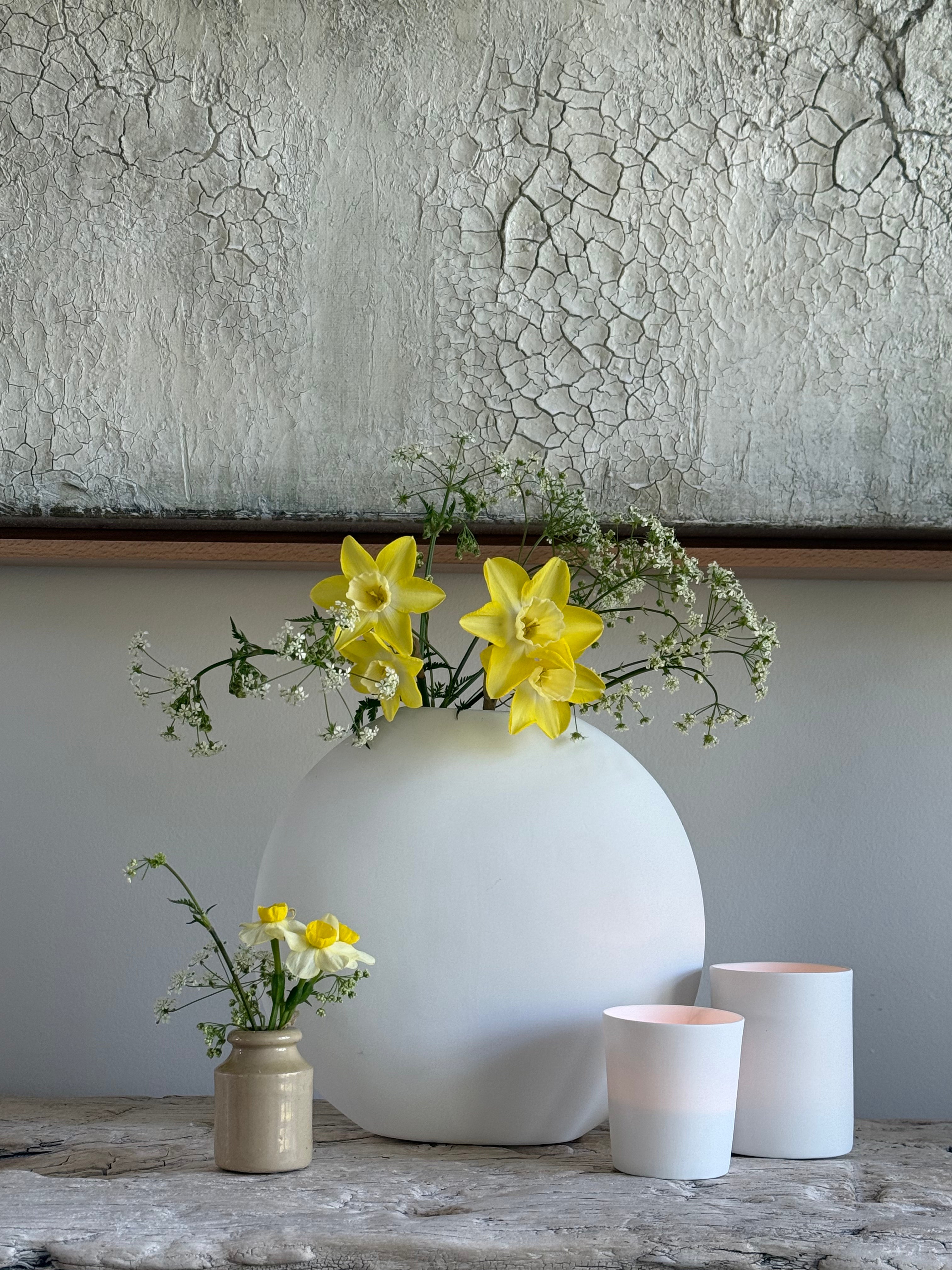 20 cm Pastille Vase White