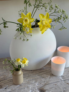 20 cm Pastille Vase White