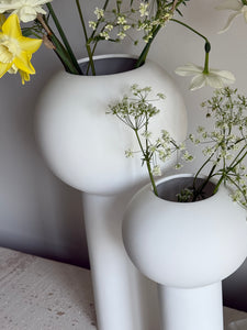 Large Pillar Vase White