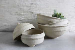 Paper Mache Bowl with Lid