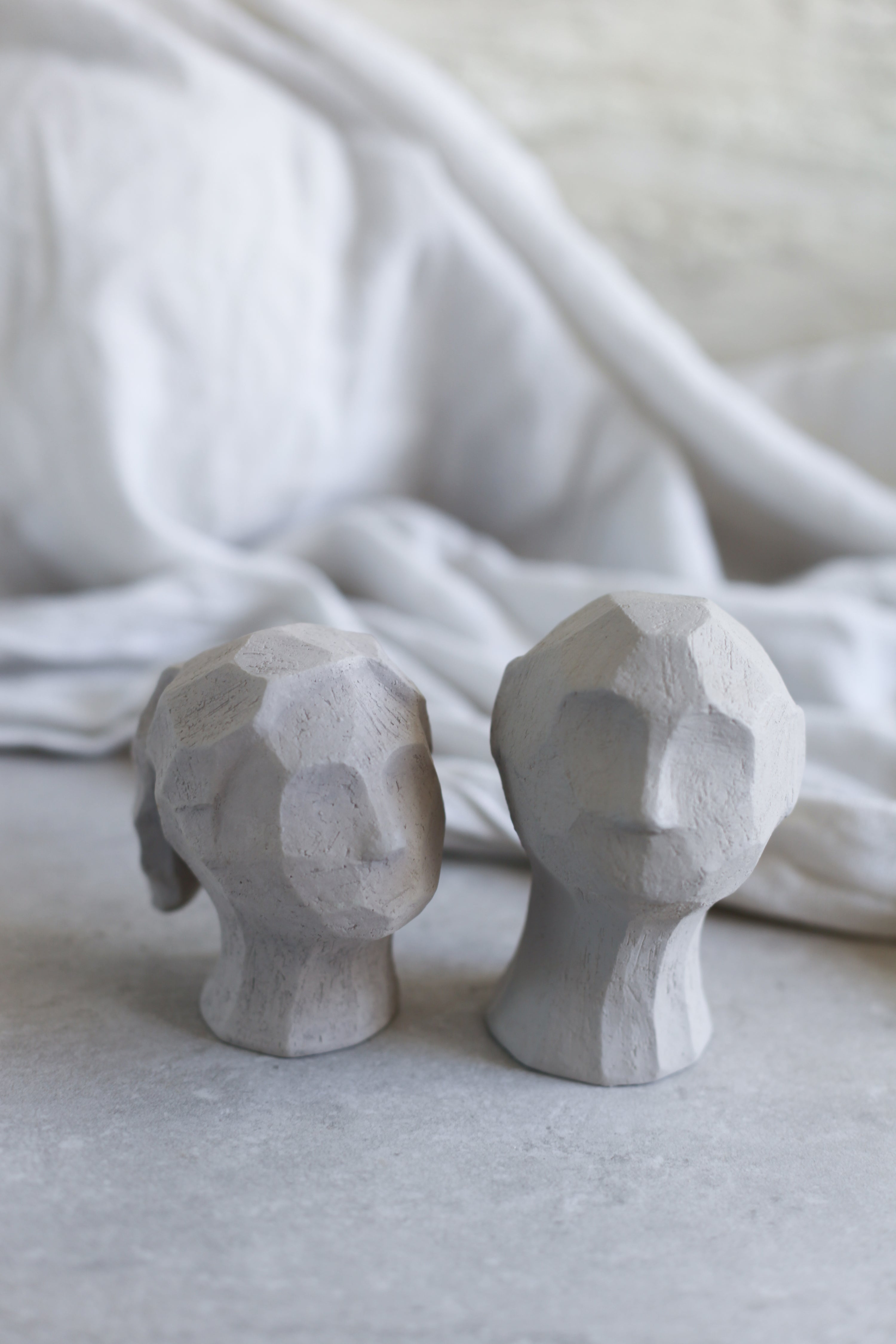 Benedict & Amal Sculpture Limestone