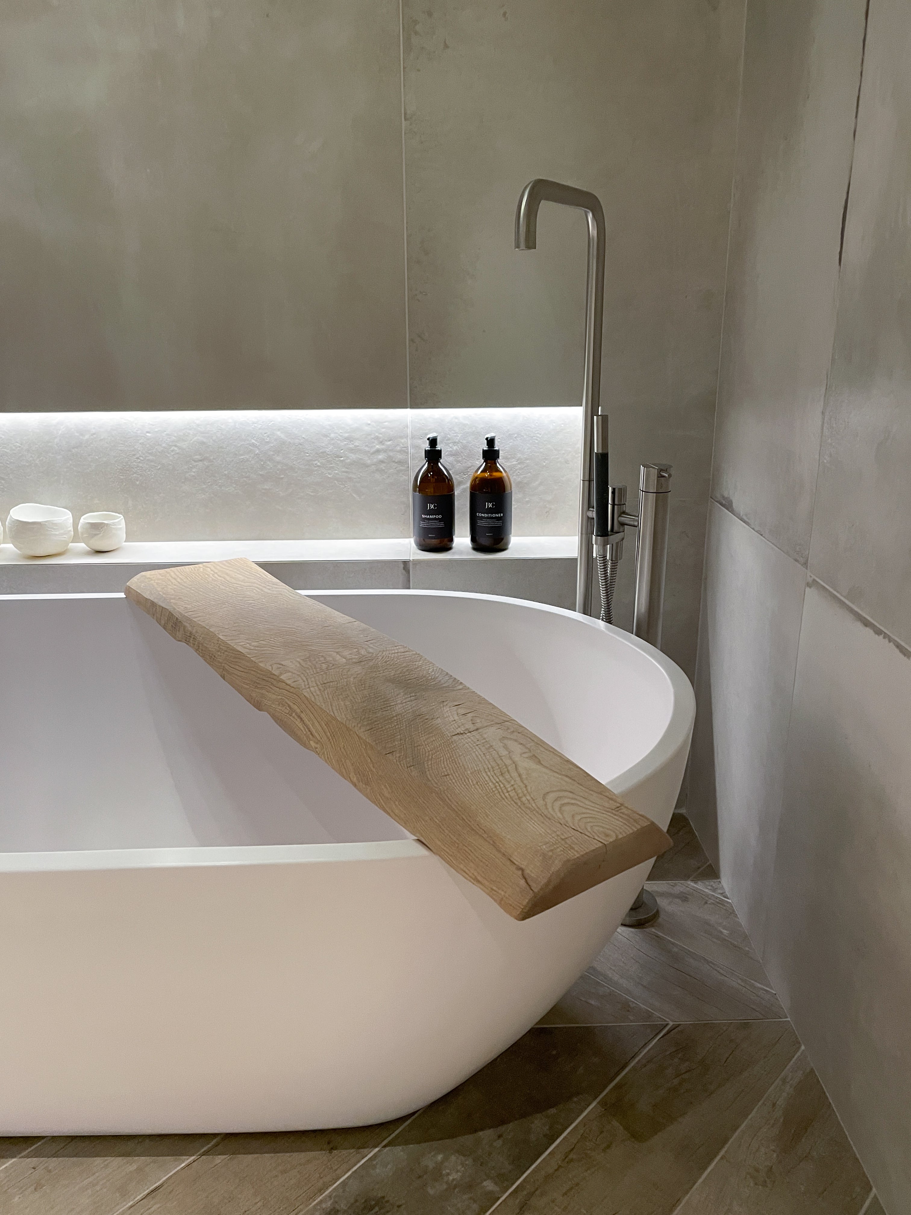 Ash Wood Bath Shelf