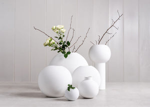 Large Ball Vase White