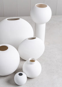 Small Ball Vase White