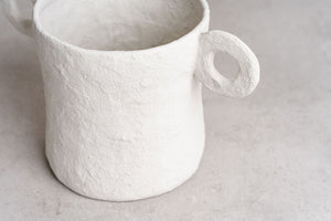 Paper Mache Pot Single Handle