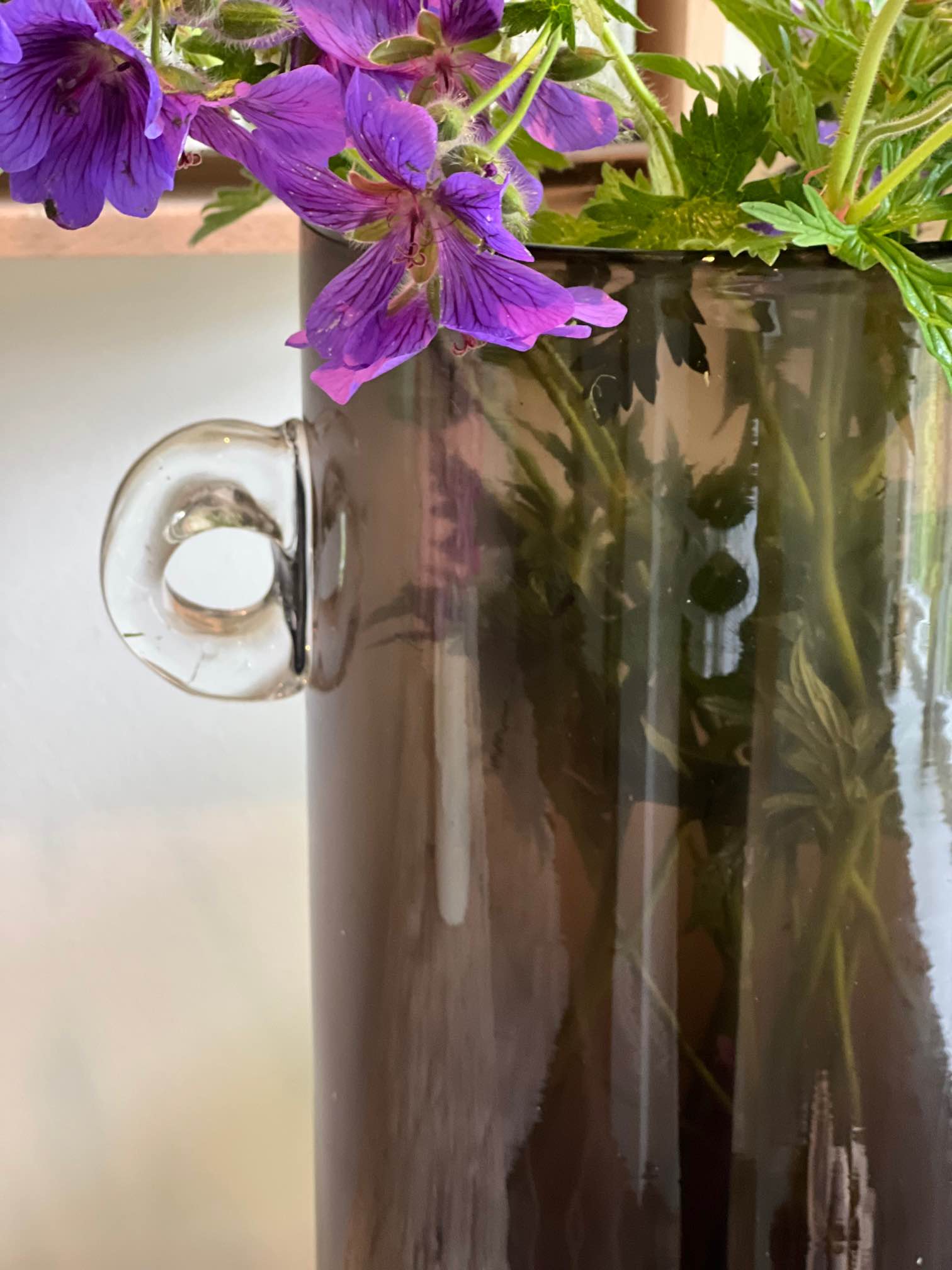 Dark Brown Glass Vase