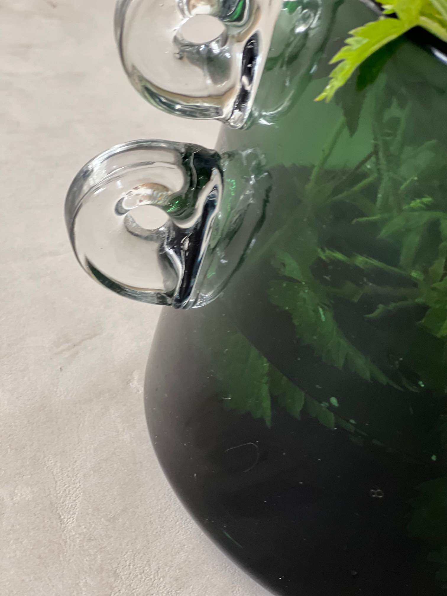 Dark Green Glass Vase