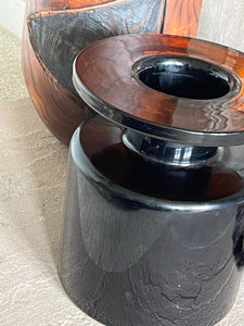 Black/Dark Brown Glass Vase